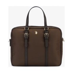 U.S. Polo Assn Houston Torba Brązowy. Pomarańczowe torebki klasyczne damskie U.S. Polo Assn., w paski, z materiału, bez dodatków. Za 447,95 zł.