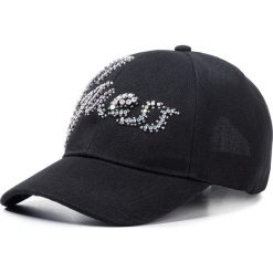 Czapka z daszkiem GUESS - W01Z56 WA280 JBLK. Czarne czapki damskie Guess, z aplikacjami, z poliesteru. Za 149,00 zł.
