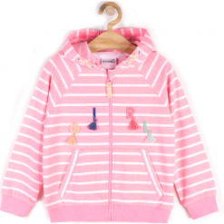 Bluza. Różowe bluzy dziewczęce marki PARADISE, z elastanu, z długim rękawem, długie, z kapturem. Za 49,90 zł.