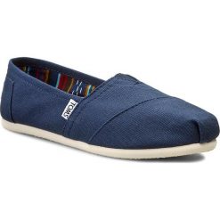 Półbuty TOMS - Classic 10000873 Navy. Niebieskie półbuty damskie Toms, na co dzień, bez wzorów, ze skóry, bez obcasa, na płaskiej podeszwie, bez zapięcia. W wyprzedaży za 169,00 zł.