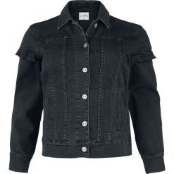 Bomberki damskie: Junarose Katinka LS Denim Jacket Kurtka damska czarny