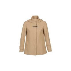 Płaszcze Tommy Hilfiger NEW THEA CITY JKT. Brązowe płaszcze damskie TOMMY HILFIGER, bez wzorów. W wyprzedaży za 1084,30 zł.