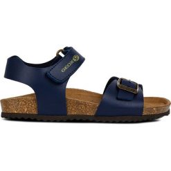 Geox - Sandały dziecięce. Niebieskie sandały chłopięce Geox, ze skóry, bez zapięcia. W wyprzedaży za 139,90 zł.