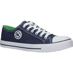 Niebieskie trampki jeansowe sznurowane Casu 083. Niebieskie trampki i tenisówki damskie Casu, bez wzorów, z jeansu, na sznurówki. Za 59,99 zł.