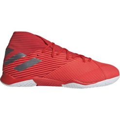 Buty halowe adidas Nemeziz 19.3 In M F34412. Czerwone buty sportowe męskie Adidas, z gumy, bez zapięcia, do piłki nożnej. W wyprzedaży za 339,00 zł.