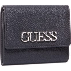 Duży Portfel Damski GUESS - Uptown Chic (Vg) Slg SWVG73 01430 BLA. Czarne portfele damskie Guess, z aplikacjami, ze skóry ekologicznej. Za 259,00 zł.