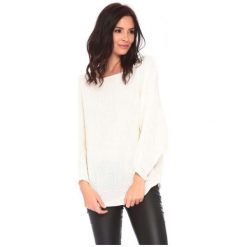 La Belle Parisienne Sweter Damski Caroline S Biały. Czerwone swetry klasyczne damskie marki William de Faye, l, z materiału. Za 129,00 zł.