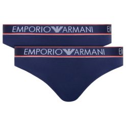 Komplet 2 par fig klasycznych Emporio Armani Underwear 163334 0P317 19034. Niebieskie figi damskie Emporio Armani Underwear, s, bez wzorów, z elastanu. W wyprzedaży za 139,00 zł.