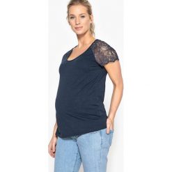 T-shirty damskie: T-shirt ciążowy z rękawami z koronki