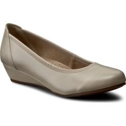 Półbuty CLARA BARSON W17SS521-1. Szare półbuty damskie Clara Barson, bez wzorów, ze skóry ekologicznej, bez obcasa, bez zapięcia. W wyprzedaży za 39,99 zł.