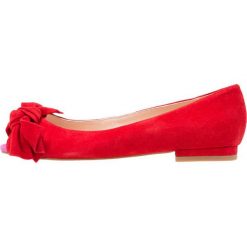 Baleriny damskie lakierowane: Mellow Yellow DAK Baleriny Peep Toe red