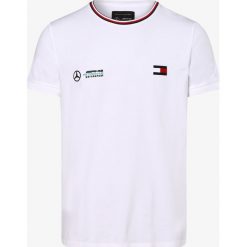 Tommy Hilfiger - T-shirt męski, biały. Białe t-shirty męskie TOMMY HILFIGER, s, z haftami, sportowe, bez kołnierzyka. Za 269,95 zł.