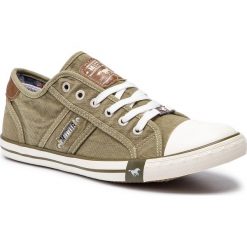 Trampki MUSTANG - 42A003 Khaki. Zielone półbuty męskie Mustang, bez wzorów, z gumy, eleganckie, bez zapięcia. Za 179,00 zł.