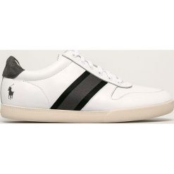 Polo Ralph Lauren - Buty skórzane. Białe sneakersy męskie Polo Ralph Lauren, ze skóry, na sznurówki. Za 599,90 zł.