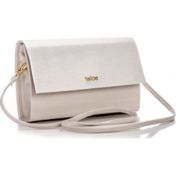 Kremowa damska kopertówka C CREAM SHINY. Białe kopertówki damskie marki Felice, na co dzień, w paski, eleganckie, małe, bez dodatków. Za 59,90 zł.