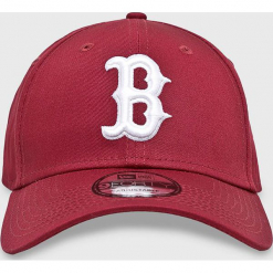 New Era - Czapka. Czerwone czapki z daszkiem męskie marki New Era, z bawełny. Za 89,90 zł.