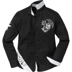 Koszule męskie: Koszula z długim rękawem Slim Fit bonprix czarny