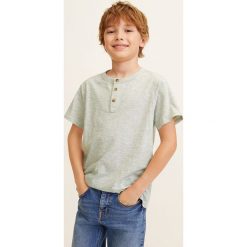 Mango Kids - T-shirt dziecięcy Pani 104-164 cm. Szare t-shirty chłopięce Mango Kids, bez wzorów, z bawełny, bez rękawów. Za 29,90 zł.