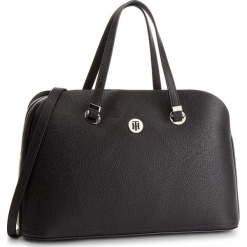 Torebka TOMMY HILFIGER - Th Core Satchel AW0AW06124 002. Czarne torebki klasyczne damskie TOMMY HILFIGER, bez wzorów, ze skóry ekologicznej, klasyczne, na ramię, bez dodatków. W wyprzedaży za 369,00 zł.