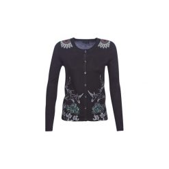 Swetry rozpinane / Kardigany Desigual ANTIA. Czarne kardigany damskie Desigual, l. Za 349,00 zł.