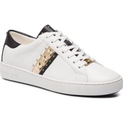 Sneakersy MICHAEL MICHAEL KORS - Keaton Stripe Sneaker 43S9KTFS4L Opt/Pl Gold. Białe półbuty damskie MICHAEL Michael Kors, ze skóry ekologicznej. Za 749,00 zł.