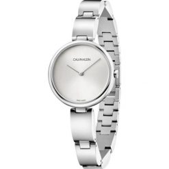 RABAT ZEGAREK CALVIN KLEIN Wavy K9U23146. Szare zegarki damskie Calvin Klein, ze stali. W wyprzedaży za 689,00 zł.