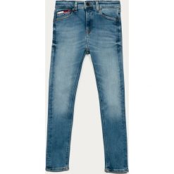 Tommy Hilfiger - Jeansy dziecięce Simon 128-176 cm. Niebieskie spodnie chłopięce TOMMY HILFIGER, bez wzorów, z elastanu. Za 299,90 zł.