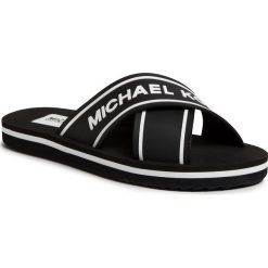 Klapki MICHAEL MICHAEL KORS - Sparrow Slide 40S0SPFA1Q Black. Czarne klapki damskie MICHAEL Michael Kors, bez wzorów, z tworzywa sztucznego, bez obcasa. Za 289,00 zł.