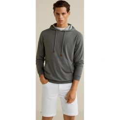 Mango Man - Bluza Leo. Szare bluzy męskie Mango Man, s, bez wzorów, z poliesteru, z kapturem, bez rękawów, z kapturem. W wyprzedaży za 119,90 zł.