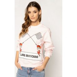 Bluza LOVE MOSCHINO W630630E 2124. Czerwone bluzy damskie Love Moschino, bez wzorów, z elastanu, bez rękawów, bez kaptura. W wyprzedaży za 559,00 zł.