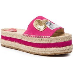Espadryle LOVE MOSCHINO - JA28075I07JF0604 Fuxia. Różowe espadryle damskie Love Moschino, bez wzorów, ze skóry, bez obcasa. W wyprzedaży za 619,00 zł.
