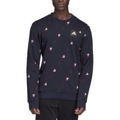 ADIDAS MUST HAVES GRAPHIC CREW SWEATSHIRT > FI4037. Bluzy męskie Adidas, xl, bez wzorów, z bawełny, klasyczne, bez kołnierzyka, bez rękawów, bez kaptura. Za 239,99 zł.