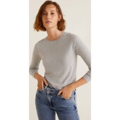 Mango - Sweter Stone. Szare swetry klasyczne damskie Mango, l, z dzianiny, z okrągłym kołnierzem. W wyprzedaży za 69,90 zł.