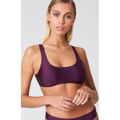 Stroje dwuczęściowe damskie: NA-KD Swimwear Sportowa góra bikini – Purple