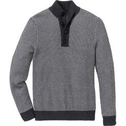 Sweter ze stójką z bawełny z recyclingu bonprix ciemnoszaro-jasnoszary melanż. Szare swetry męskie bonprix, s, melanż, z bawełny. Za 89,99 zł.