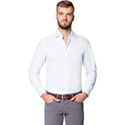Koszula Biała Smart by Lancerto. Białe koszule męskie na spinki LANCERTO, m, z bawełny, z klasycznym kołnierzykiem. Za 199,90 zł.