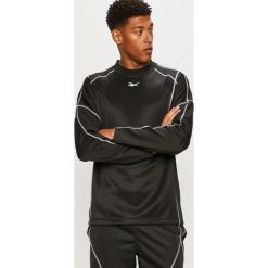 Reebok - Bluza. Czarne bluzy męskie Reebok, s, bez wzorów, z poliesteru, z okrągłym kołnierzem, bez rękawów, bez kaptura. Za 199,90 zł.