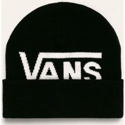 Vans - Czapka. Czarne czapki damskie Vans, na zimę, bez wzorów, z elastanu. Za 99,90 zł.