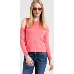 Only - Sweter. Pomarańczowe swetry klasyczne damskie marki ONLY, s, z poliesteru, z okrągłym kołnierzem. W wyprzedaży za 39,90 zł.