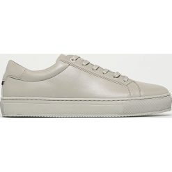 Tommy Hilfiger - Buty skórzane. Szare sneakersy męskie TOMMY HILFIGER, ze skóry, na sznurówki. Za 649,90 zł.