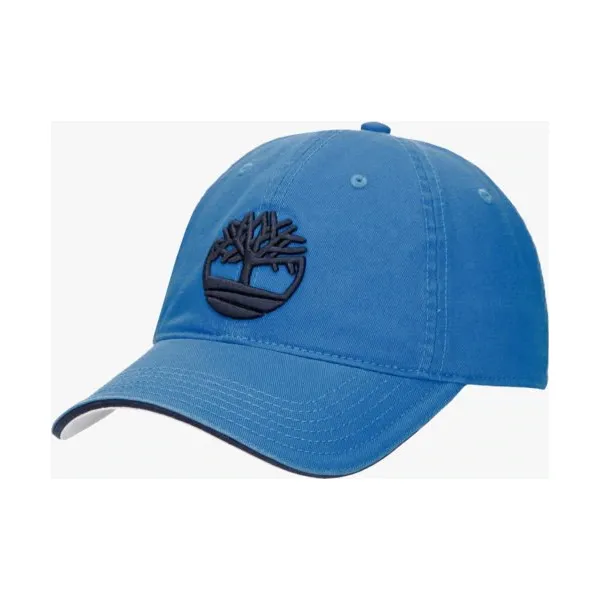 Timberland Czapka Cotton Twill Cap , niebieski, rozmiar ONE SIZE. Niebieskie czapki damskie Timberland, z haftami, z bawełny. W wyprzedaży za 127,99 zł.
