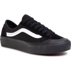Tenisówki VANS - Style 36 Decon Sf VN0A3MVLB8C1 Black/Black/White. Czarne półbuty damskie Vans, bez wzorów, ze skóry, bez obcasa, na płaskiej podeszwie, bez zapięcia. Za 339,00 zł.