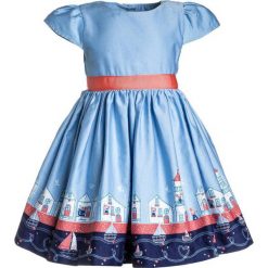 Sukienki dziewczęce z falbanami: mothercare BORDER PRINT PROM DRESS BABY Sukienka koktajlowa blue