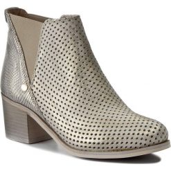 Botki R.POLAŃSKI - 0856 Złoty Przecier/Złoty Crocco. Czarne buty zimowe damskie marki R.Polański, ze skóry, na obcasie. W wyprzedaży za 229,00 zł.