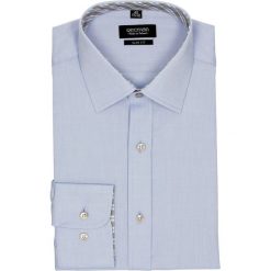 Koszula bexley 2515 długi rękaw slim fit niebieski. Niebieskie koszule męskie Recman, m, bez wzorów, bez kołnierzyka, z długim rękawem. Za 89,99 zł.
