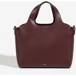 Parfois - Torebka. Brązowe shopper bag damskie Parfois, w paski, z materiału, do ręki, duże. Za 119,90 zł.