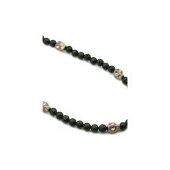 Naszyjnik Męski Lawa i Hematyt srebro. Czarne bransoletki męskie Brazi druse jewelry, z hematytem, srebrne. Za 120,00 zł.