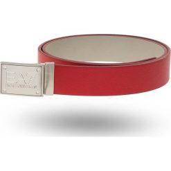 PASEK EA7 Emporio Armani. Czerwone paski męskie EA7 Emporio Armani, w paski, ze skóry ekologicznej. Za 229,00 zł.