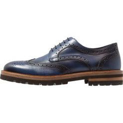 Florsheim RICHARDS Oksfordki blue. Niebieskie półbuty męskie marki Florsheim, bez wzorów, ze skóry, na sznurówki. Za 789,00 zł.