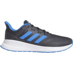 Szare Buty biegowe adidas Runfalcon M G28730. Szare buty sportowe męskie Adidas, z gumy, bez zapięcia, do biegania. W wyprzedaży za 249,00 zł.
